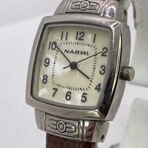 Narmi Vintage Womens Mop Dial Watch Works New Battery